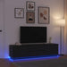 Dulap TV cu lumini LED Stejar negru 193,5x41x50 cm - WALTI WALTI