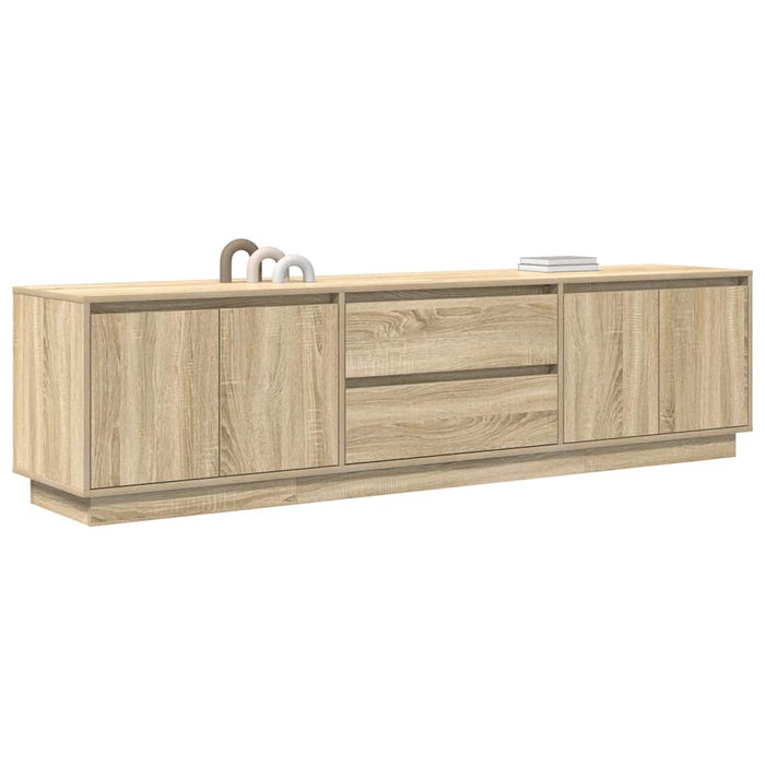 Dulap TV cu lumini LED Stejar Sonoma 193,5x41x50 cm WALTI