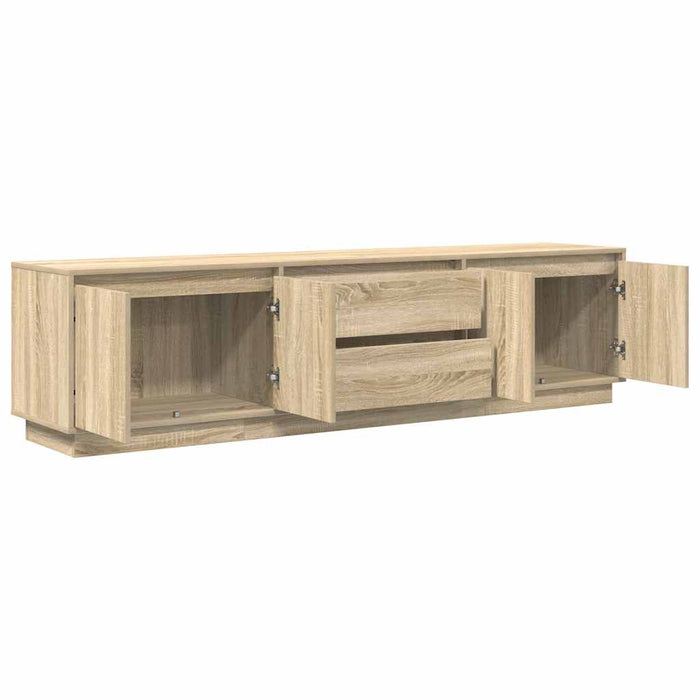 Dulap TV cu lumini LED Stejar Sonoma 193,5x41x50 cm WALTI