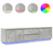 Dulap TV cu lumini LED Gri beton 193,5x41x50 cm - WALTI WALTI