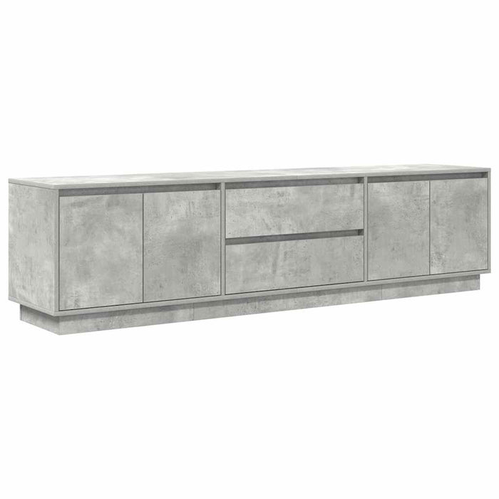 Dulap TV cu lumini LED Gri beton 193,5x41x50 cm - WALTI WALTI