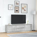Dulap TV cu lumini LED Gri beton 193,5x41x50 cm - WALTI WALTI