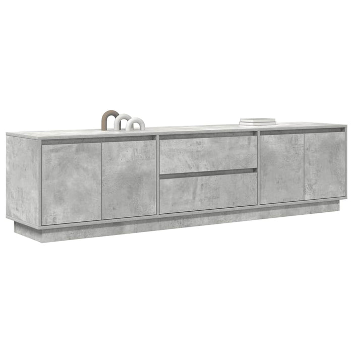 Dulap TV cu lumini LED Gri beton 193,5x41x50 cm - WALTI WALTI
