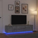 Dulap TV cu lumini LED Gri beton 193,5x41x50 cm - WALTI WALTI