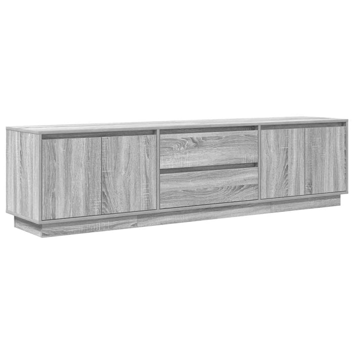 Dulap TV cu lumini LED Gri Sonoma 193,5x41x50 cm WALTI