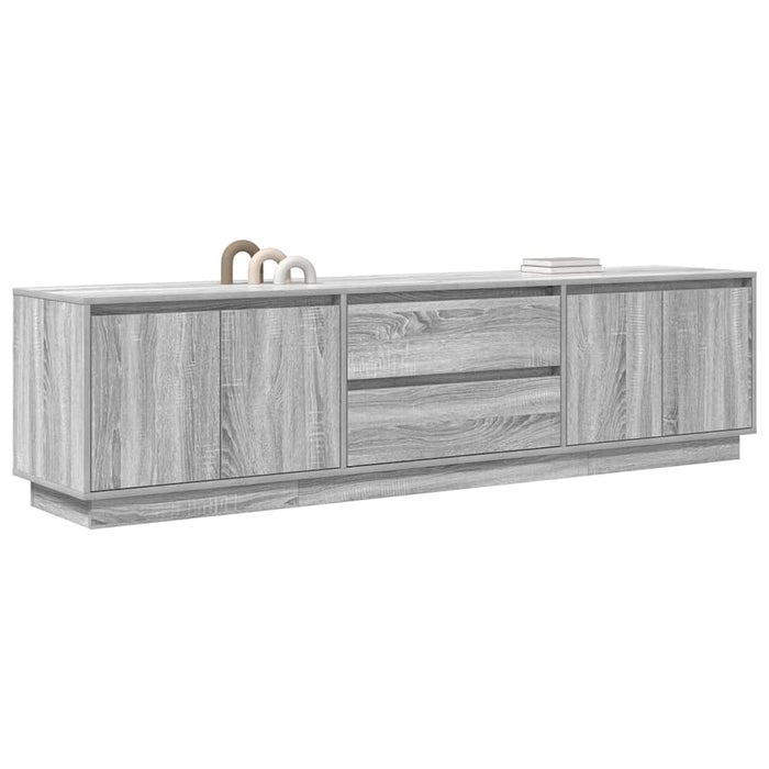 Dulap TV cu lumini LED Gri Sonoma 193,5x41x50 cm WALTI