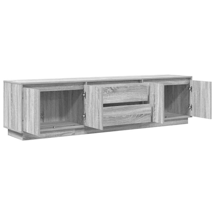 Dulap TV cu lumini LED Gri Sonoma 193,5x41x50 cm WALTI