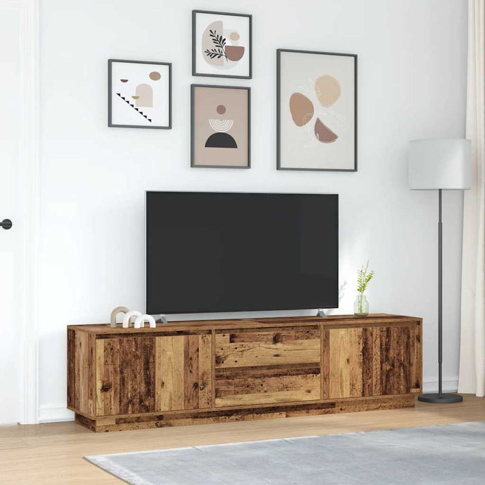 Dulap TV cu lumini LED Lemn vechi 193,5x41x50 cm - WALTI WALTI