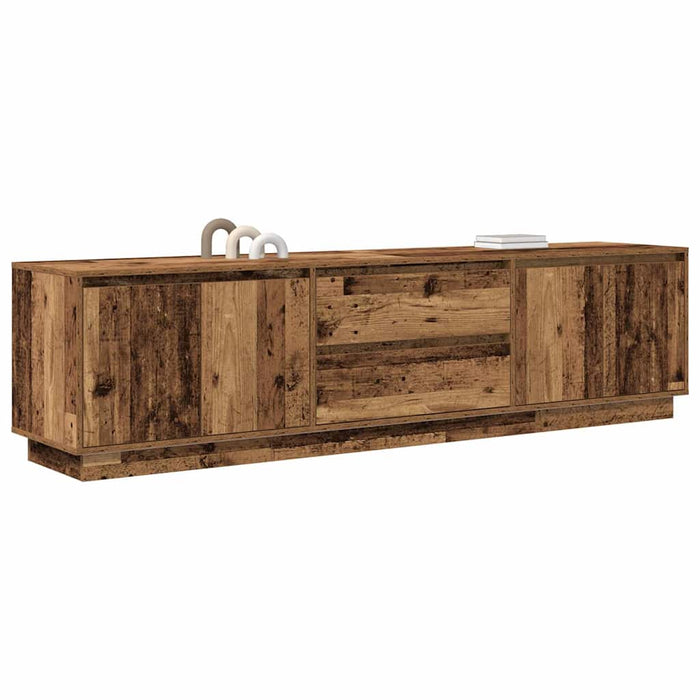 Dulap TV cu lumini LED Lemn vechi 193,5x41x50 cm - WALTI WALTI