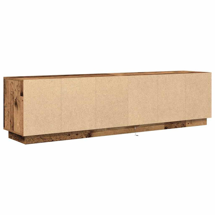 Dulap TV cu lumini LED Lemn vechi 193,5x41x50 cm - WALTI WALTI