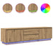 Dulap TV cu lumini LED Artisan Stejar 193,5x41x50 cm - WALTI WALTI
