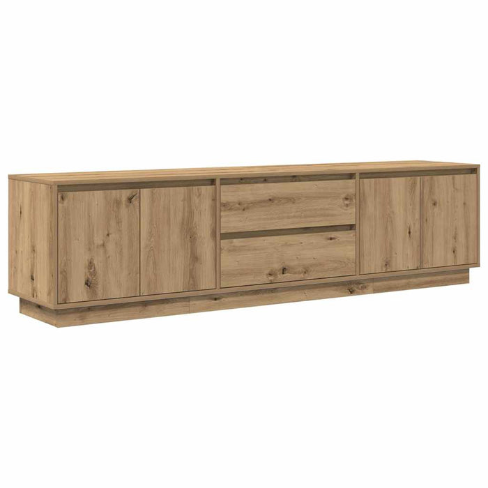 Dulap TV cu lumini LED Artisan Stejar 193,5x41x50 cm - WALTI WALTI