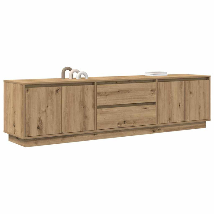 Dulap TV cu lumini LED Artisan Stejar 193,5x41x50 cm - WALTI WALTI