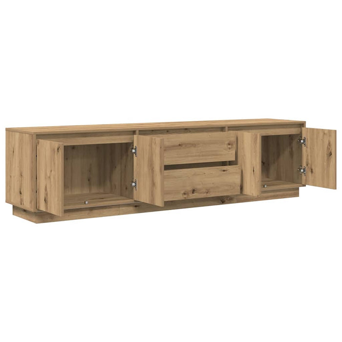 Dulap TV cu lumini LED Artisan Stejar 193,5x41x50 cm - WALTI WALTI