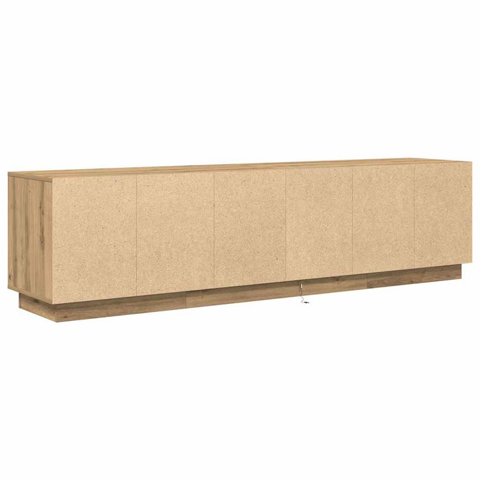 Dulap TV cu lumini LED Artisan Stejar 193,5x41x50 cm - WALTI WALTI
