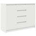 Bufetă cu sertare Alb 100,5x35x76 cm Lemn prelucrat - WALTI WALTI