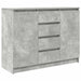Bufetă cu sertare Gri beton 100,5x35x76 cm Lemn prelucrat - WALTI WALTI