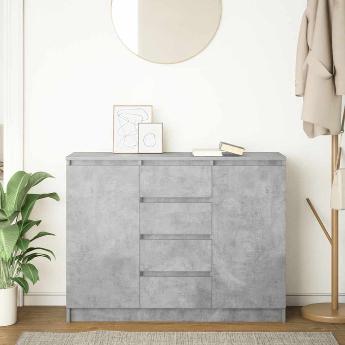 Bufetă cu sertare Gri beton 100,5x35x76 cm Lemn prelucrat - WALTI WALTI