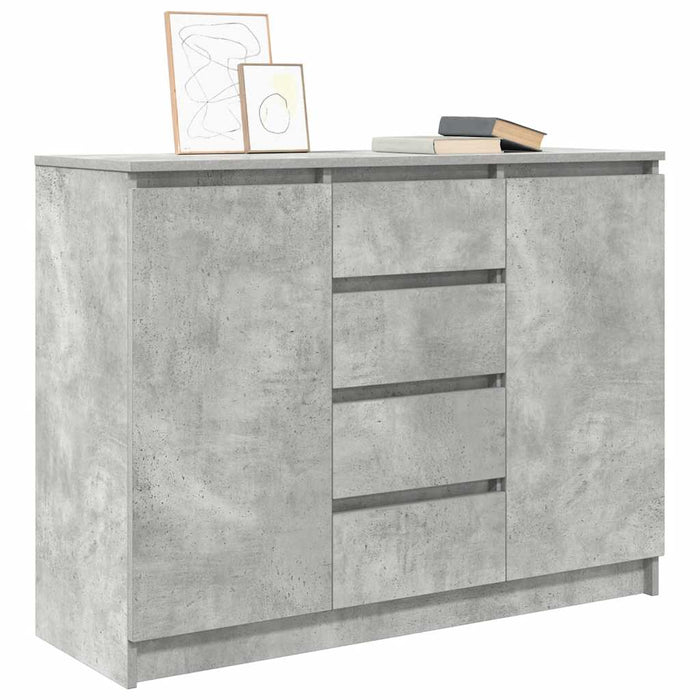 Bufetă cu sertare Gri beton 100,5x35x76 cm Lemn prelucrat - WALTI WALTI