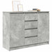 Bufetă cu sertare Gri beton 100,5x35x76 cm Lemn prelucrat - WALTI WALTI