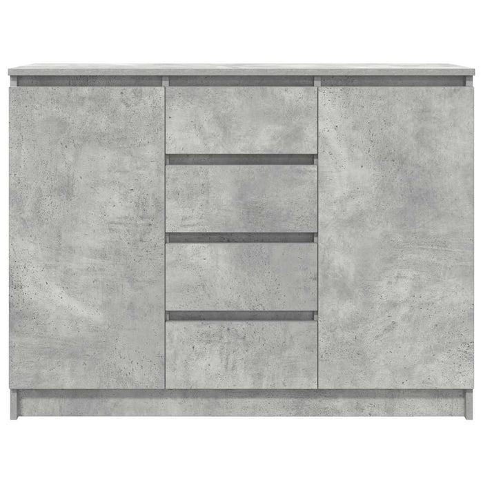 Bufetă cu sertare Gri beton 100,5x35x76 cm Lemn prelucrat - WALTI WALTI