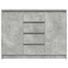 Bufetă cu sertare Gri beton 100,5x35x76 cm Lemn prelucrat - WALTI WALTI