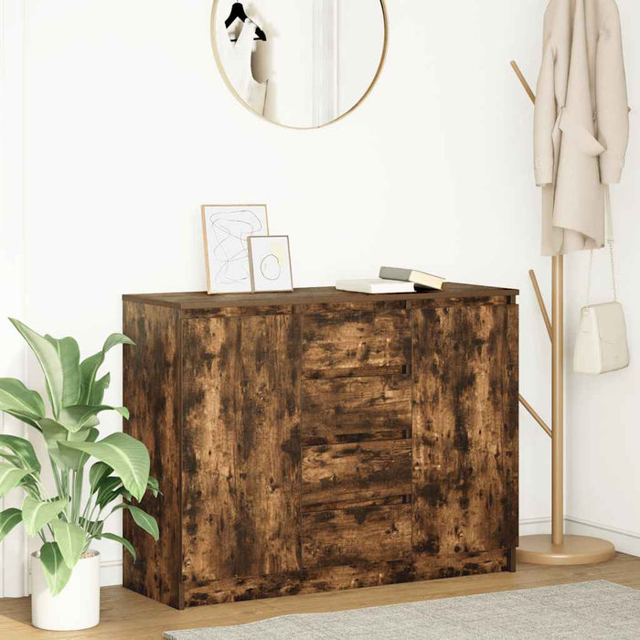 Bufetă cu sertare Stejar afumat 100,5x35x76 cm Lemn prelucrat - WALTI WALTI