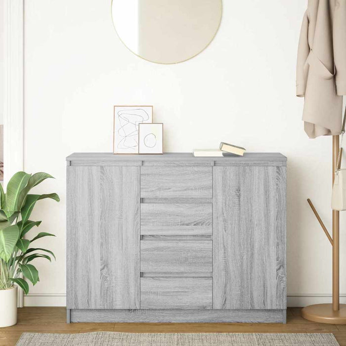 Bufetă cu sertare Gri Sonoma 100,5x35x76 cm Lemn prelucrat - WALTI WALTI