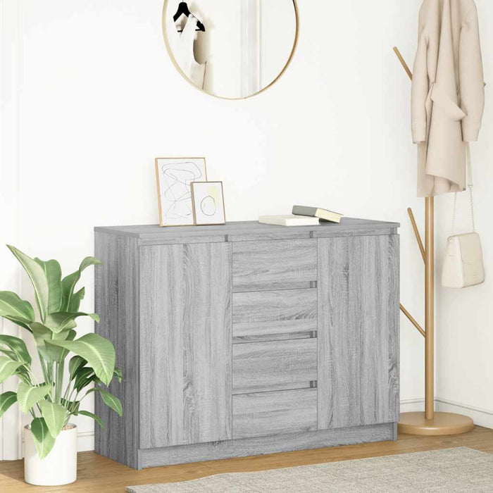 Bufetă cu sertare Gri Sonoma 100,5x35x76 cm Lemn prelucrat - WALTI WALTI