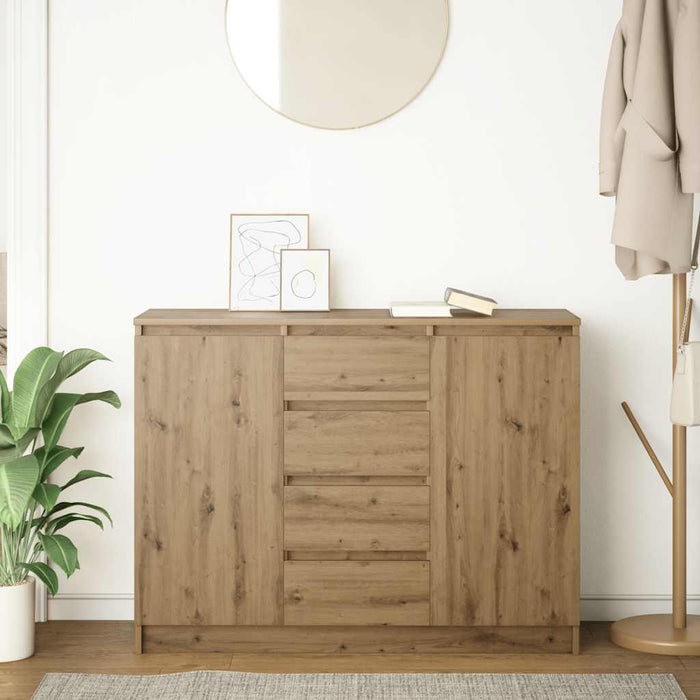 Bufetă cu sertare Stejar Artisan 100,5x35x76 cm Lemn prelucrat - WALTI WALTI