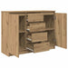 Bufetă cu sertare Stejar Artisan 100,5x35x76 cm Lemn prelucrat - WALTI WALTI