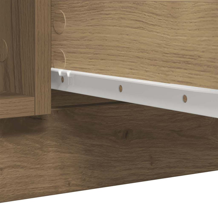 Bufetă cu sertare Stejar Artisan 100,5x35x76 cm Lemn prelucrat - WALTI WALTI