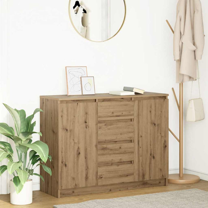Bufetă cu sertare Stejar Artisan 100,5x35x76 cm Lemn prelucrat - WALTI WALTI