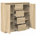 Bufetă cu sertare Stejar Sonoma 100,5x35x98,5 cm Lemn prelucrat - WALTI WALTI