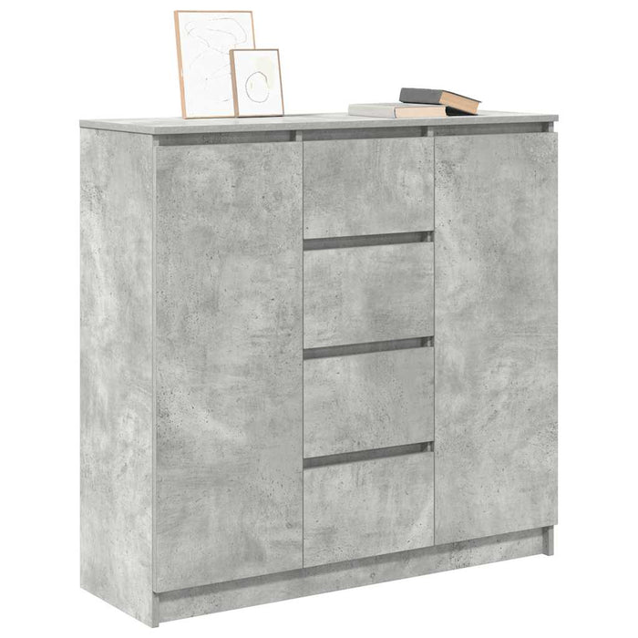 Bufetă cu sertare Gri beton 100,5x35x98,5 cm Lemn prelucrat - WALTI WALTI