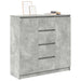 Bufetă cu sertare Gri beton 100,5x35x98,5 cm Lemn prelucrat - WALTI WALTI