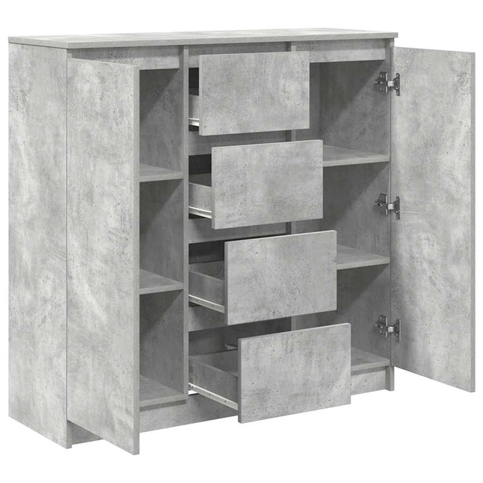 Bufetă cu sertare Gri beton 100,5x35x98,5 cm Lemn prelucrat - WALTI WALTI