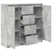 Bufetă cu sertare Gri beton 100,5x35x98,5 cm Lemn prelucrat - WALTI WALTI
