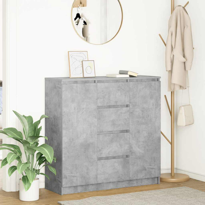 Bufetă cu sertare Gri beton 100,5x35x98,5 cm Lemn prelucrat - WALTI WALTI