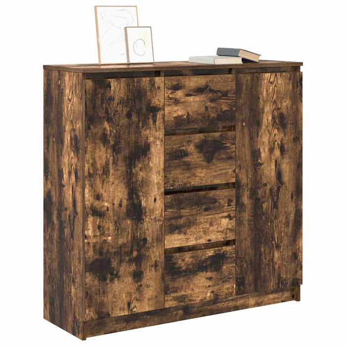 Bufetă cu sertare Stejar afumat 100,5x35x98,5 cm Lemn prelucrat - WALTI WALTI