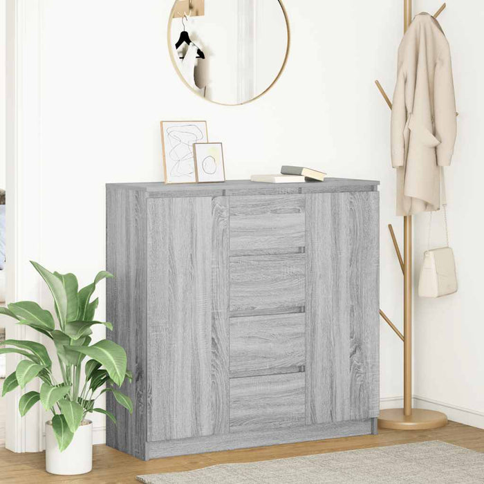 Bufetă cu sertare Gri Sonoma 100,5x35x98,5 cm Lemn prelucrat - WALTI WALTI