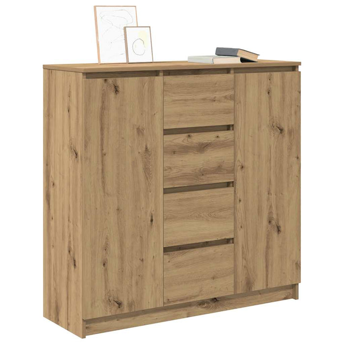 Bufetă cu sertare Stejar Artisan 100,5x35x98,5cm Lemn prelucrat - WALTI WALTI
