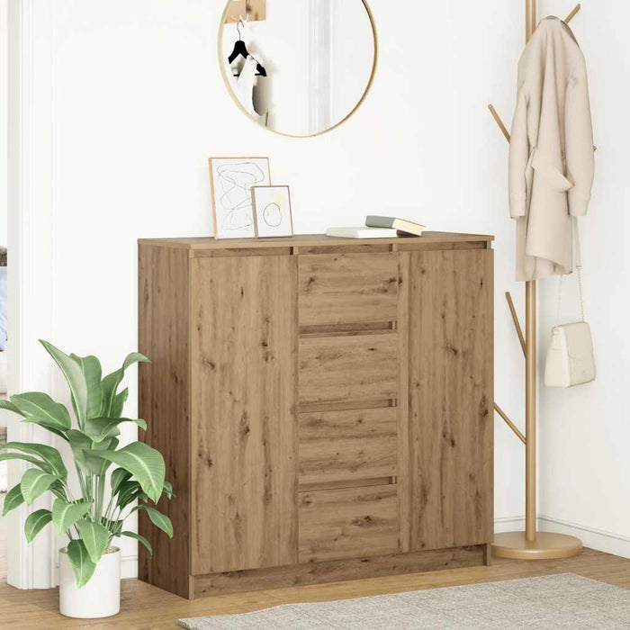 Bufetă cu sertare Stejar Artisan 100,5x35x98,5cm Lemn prelucrat - WALTI WALTI