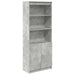 Dulap înalt, gri beton, 70x35x180 cm, lemn prelucrat - WALTI WALTI