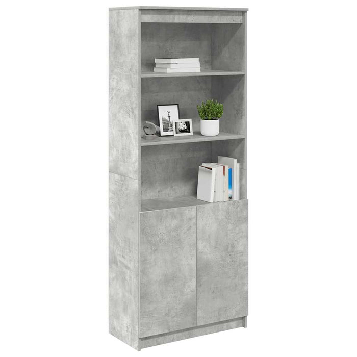 Dulap înalt, gri beton, 70x35x180 cm, lemn prelucrat - WALTI WALTI