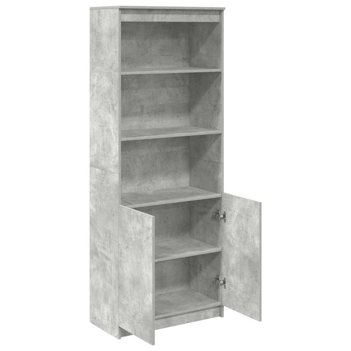 Dulap înalt, gri beton, 70x35x180 cm, lemn prelucrat - WALTI WALTI