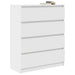 Bufetă albă 80x35x99 cm lemn prelucrat - WALTI WALTI