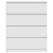 Bufetă albă 80x35x99 cm lemn prelucrat - WALTI WALTI