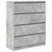 Bufetă Gri Beton 80x35x99 cm Lemn prelucrat - WALTI WALTI