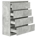 Bufetă Gri Beton 80x35x99 cm Lemn prelucrat - WALTI WALTI
